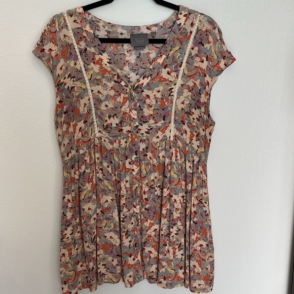 Anthropologie Vanessa Virginia Floral Feminine Boho Spring Button Blouse Size M - Picture 2 of 7